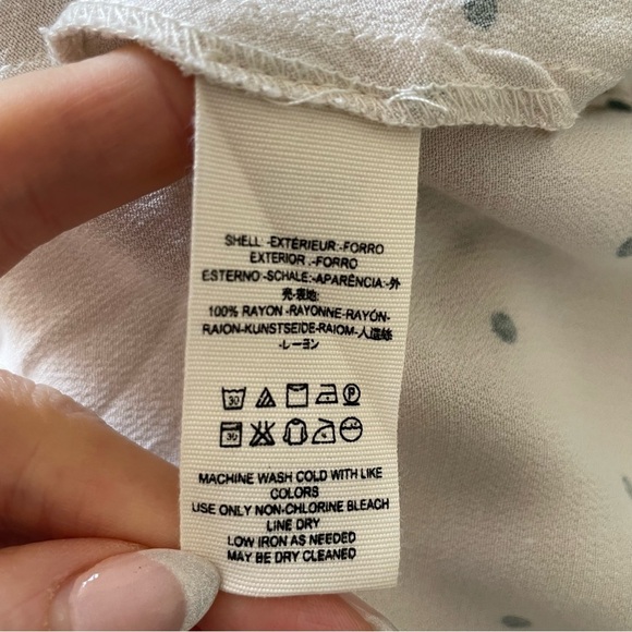 Free People All Yours Polka Dot Cream Combo Flutter Sleeve Deep V Mini Dress 12 - Picture 11 of 12